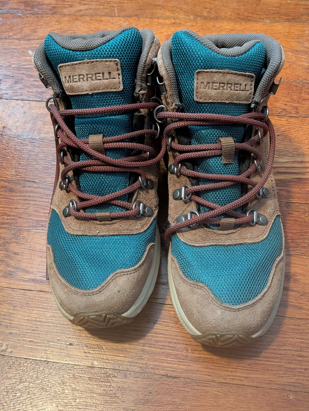 Merrell Teal and Brown Hiking Boots